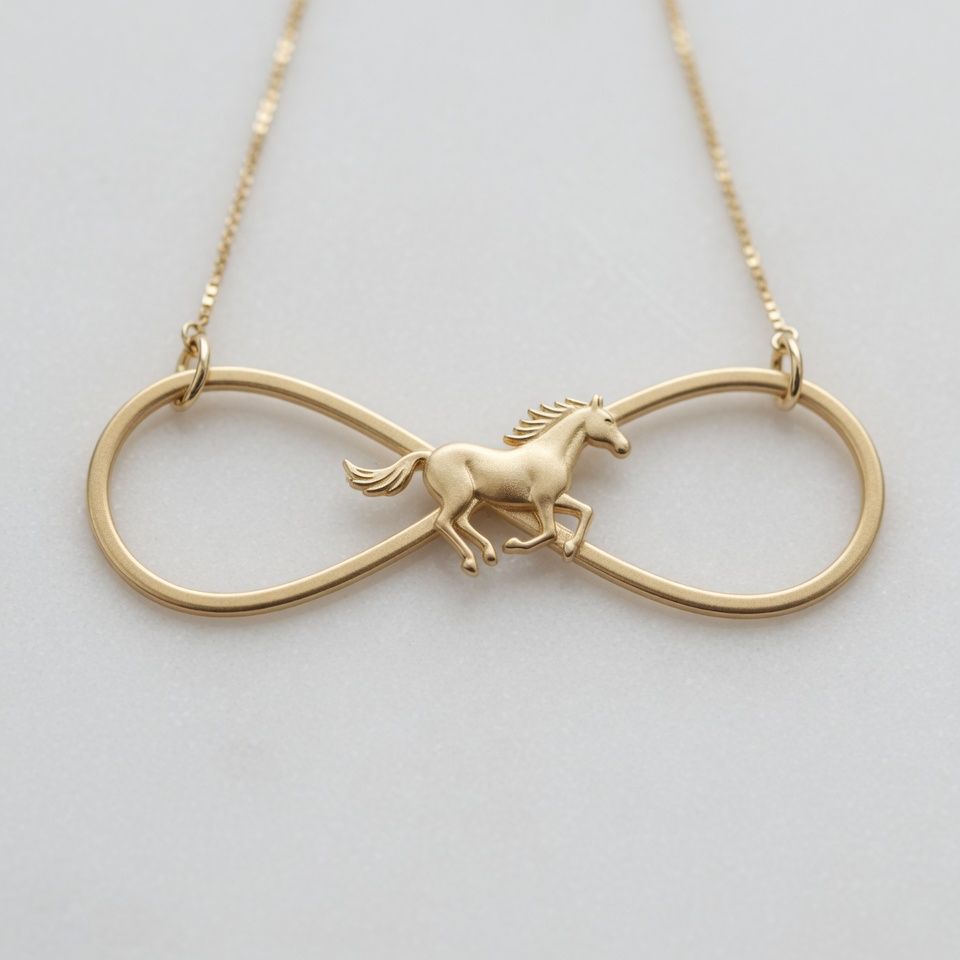 #04 Pingente Amor Infinito Pelo Cavalo